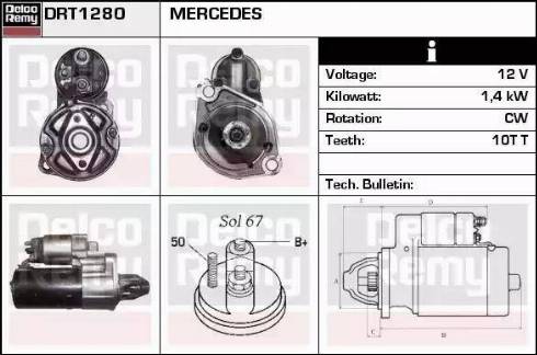 Remy DRT1280 - Motorino d'avviamento autozon.pro