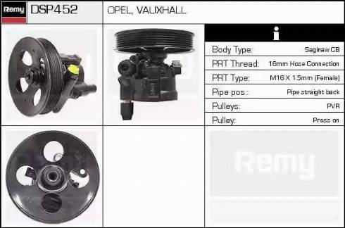 Remy DSP452 - Pompa idraulica, Sterzo autozon.pro