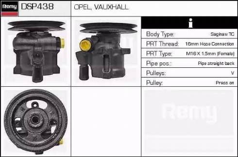 Remy DSP438 - Pompa idraulica, Sterzo autozon.pro