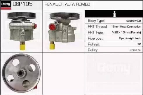 Remy DSP105 - Pompa idraulica, Sterzo autozon.pro