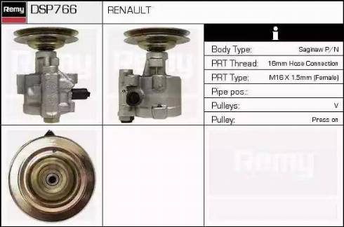 Remy DSP766 - Pompa idraulica, Sterzo autozon.pro