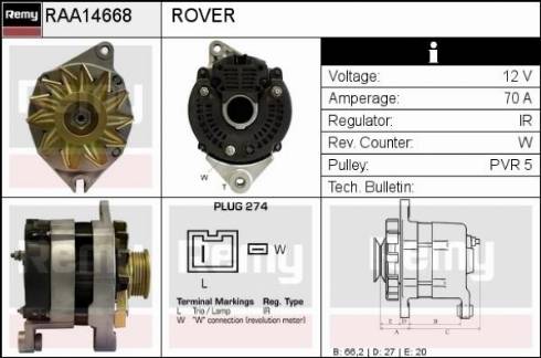 Remy RAA14668 - Alternatore autozon.pro