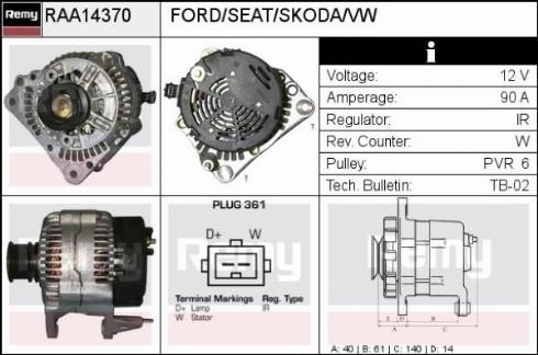 Remy RAA14370 - Alternatore autozon.pro