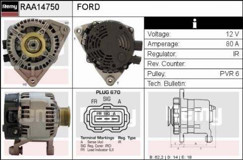 Remy RAA14750 - Alternatore autozon.pro