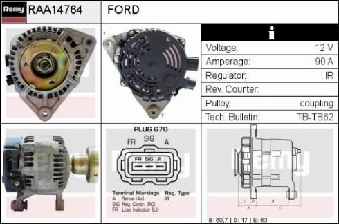 Remy RAA14764 - Alternatore autozon.pro