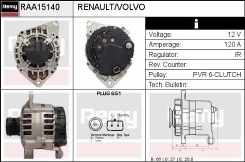 Remy RAA15140 - Alternatore autozon.pro