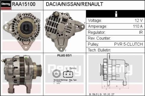 Remy RAA15100 - Alternatore autozon.pro