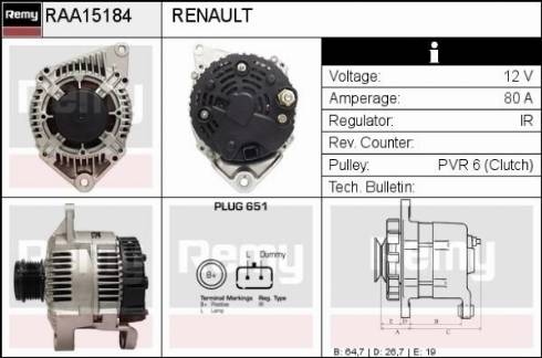 Remy RAA15184 - Alternatore autozon.pro