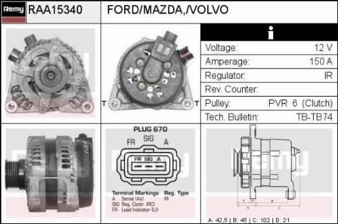 Remy RAA15340 - Alternatore autozon.pro