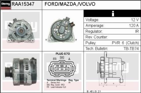 Remy RAA15347 - Alternatore autozon.pro