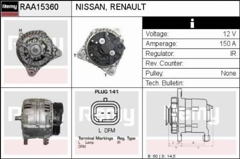 Remy RAA15360 - Alternatore autozon.pro