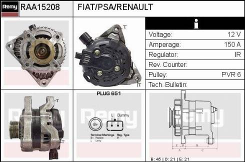 Remy RAA15208 - Alternatore autozon.pro