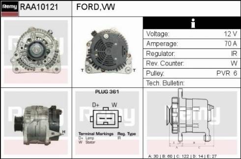 Remy RAA10121 - Alternatore autozon.pro