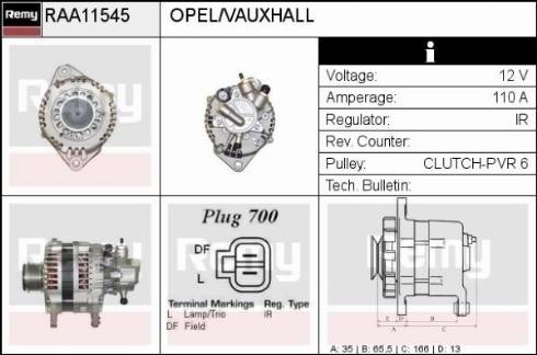 Remy RAA11545 - Alternatore autozon.pro