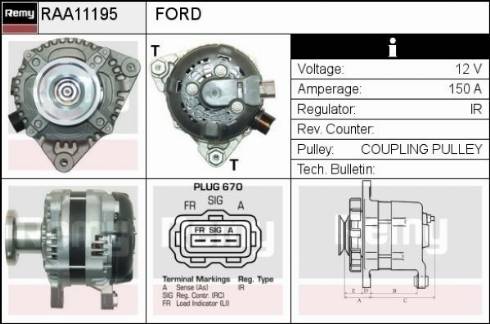 Remy RAA11195 - Alternatore autozon.pro