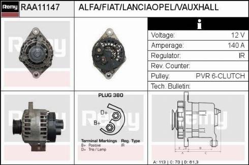 Remy RAA11147 - Alternatore autozon.pro