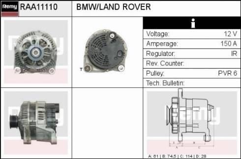 Remy RAA11110 - Alternatore autozon.pro