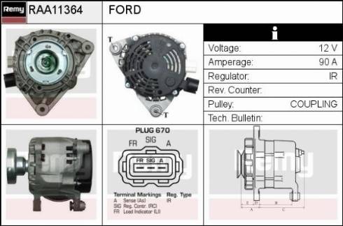 Remy RAA11364 - Alternatore autozon.pro