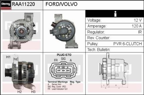 Remy RAA11220 - Alternatore autozon.pro