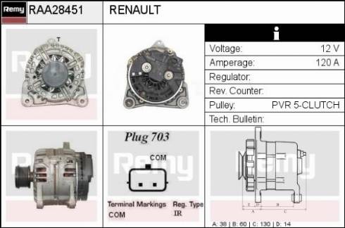 Remy RAA28451 - Alternatore autozon.pro