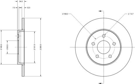 Remy RAD1147C - Discofreno autozon.pro