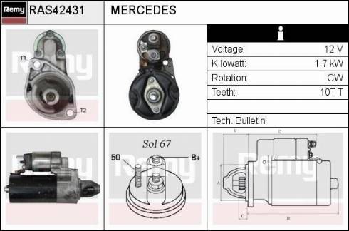 Remy RAS42431 - Motorino d'avviamento autozon.pro