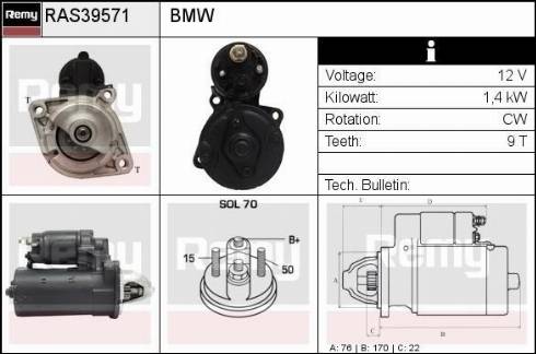 Remy RAS39571 - Motorino d'avviamento autozon.pro