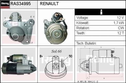 Remy RAS34995 - Motorino d'avviamento autozon.pro