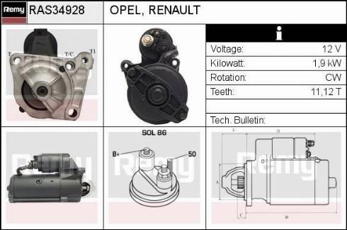 Remy RAS34928 - Motorino d'avviamento autozon.pro