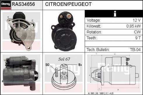 Remy RAS34656 - Motorino d'avviamento autozon.pro