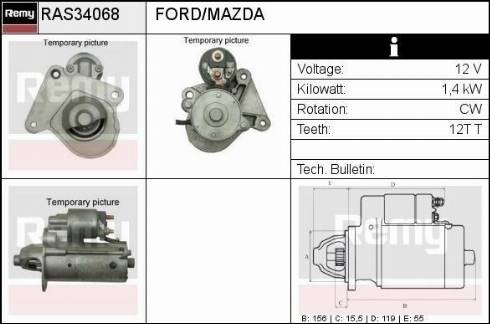 Remy RAS34068 - Motorino d'avviamento autozon.pro