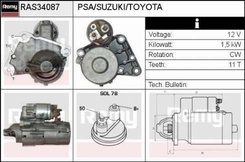 Remy RAS34087 - Motorino d'avviamento autozon.pro