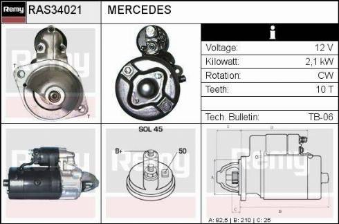 Remy RAS34021 - Motorino d'avviamento autozon.pro