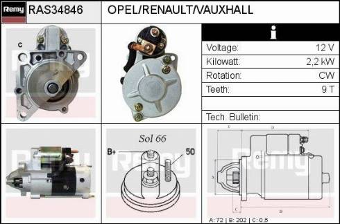 Remy RAS34846 - Motorino d'avviamento autozon.pro