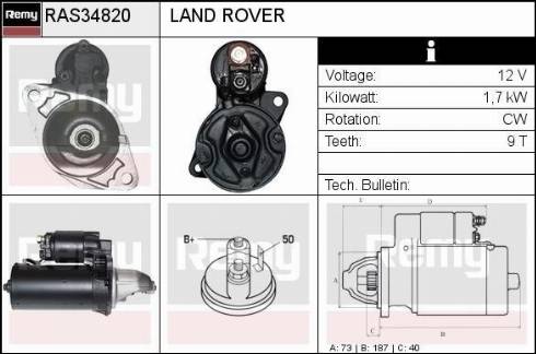 Remy RAS34820 - Motorino d'avviamento autozon.pro