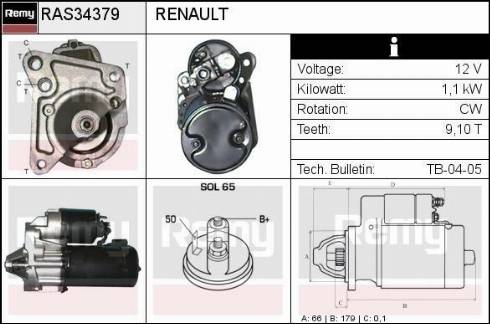 Remy RAS34379 - Motorino d'avviamento autozon.pro