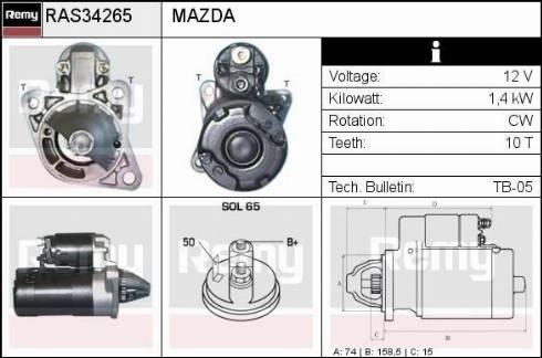 Remy RAS34265 - Motorino d'avviamento autozon.pro