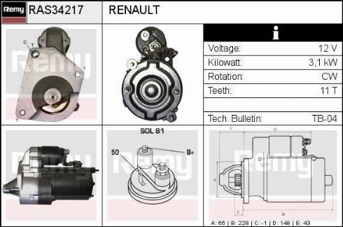 Remy RAS34217 - Motorino d'avviamento autozon.pro