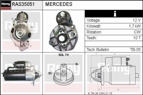 Remy RAS35051 - Motorino d'avviamento autozon.pro