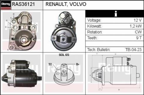 Remy RAS36121 - Motorino d'avviamento autozon.pro