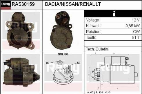 Remy RAS30159 - Motorino d'avviamento autozon.pro