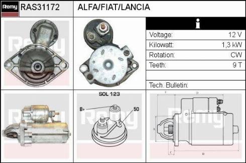 Remy RAS31172 - Motorino d'avviamento autozon.pro