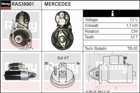 Remy RAS38901 - Motorino d'avviamento autozon.pro