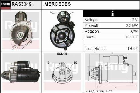 Remy RAS33491 - Motorino d'avviamento autozon.pro