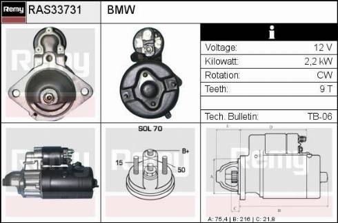 Remy RAS33731 - Motorino d'avviamento autozon.pro