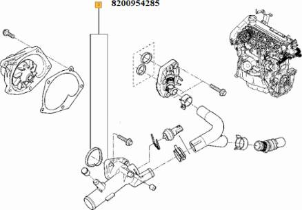 RENAULT 82 00 954 285 - Termostato, Refrigerante autozon.pro