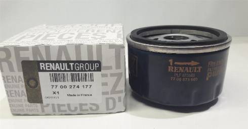 RENAULT 77 00 274 177 - Filtro olio autozon.pro