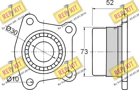 REPKIT RKB0999 - Kit cuscinetto ruota autozon.pro