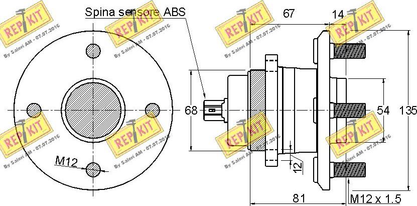 REPKIT RKB1990 - Kit cuscinetto ruota autozon.pro