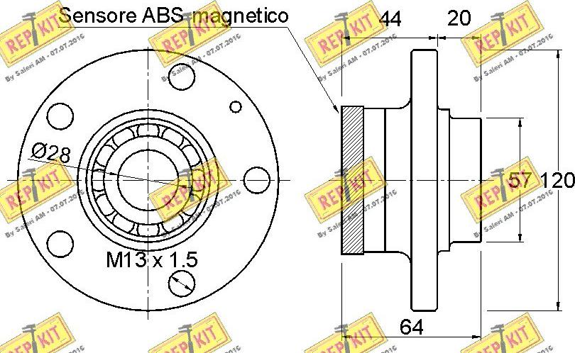 REPKIT RKB1928 - Kit cuscinetto ruota autozon.pro